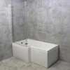 1500mm Showerbath L Shaped Compact Square Bath Inc Screen + Panel Options 1 1500mm Showerbath L Shaped Compact Square Bath Inc Screen + Panel Options -UK Bathroom Products Sales 2024 1500 L Shaped Bath L Screen Overview LH