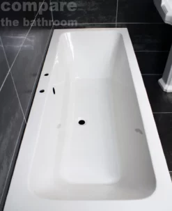 1800 X 800mm Double Ended Bath Square Acrylic Centre Tap Hole
