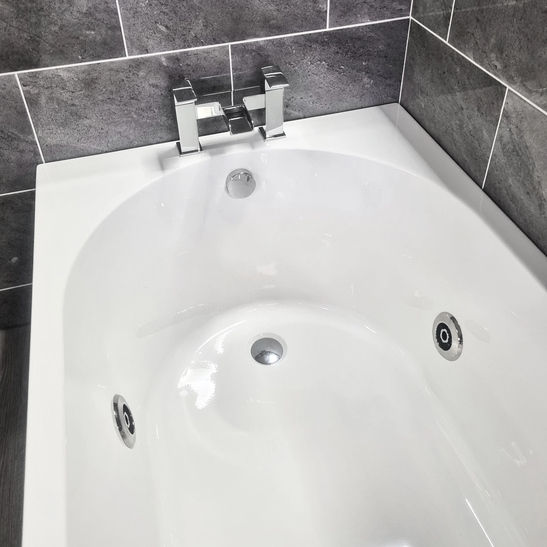 Serafina 1800 X 800mm Slim Round Whirlpool Single Ended Bath Light Option 5 Serafina 1800 X 800mm Slim Round Whirlpool Single Ended Bath Light Option - Image 3