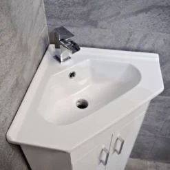 Sindee Rimless Short Projection Toilet & Corner Basin Vanity 2 Door Cloakroom 13 Sindee Rimless Short Projection Toilet & Corner Basin Vanity 2 Door Cloakroom -UK Bathroom Products Sales 2024 2 Door Corner Sandy Set Basin jpg webp