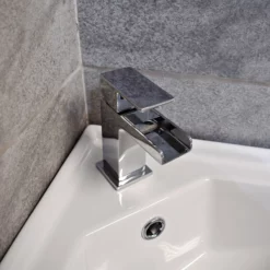 Sindee Rimless Short Projection Toilet & Corner Basin Vanity 2 Door Cloakroom 11 Sindee Rimless Short Projection Toilet & Corner Basin Vanity 2 Door Cloakroom -UK Bathroom Products Sales 2024 2 Door Corner Sandy Set Tap jpg webp