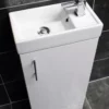 400mm Bathroom Square Vanity Basin Sink Unit With Optional Square Style Tap