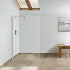 Lakes 750mm Walk In Glass Wetroom Panel Shower Enclosure With Side Panel Option