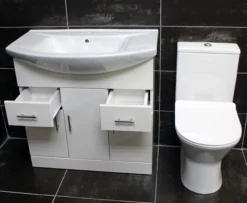 850mm Vanity Unit + Rimless Toilet Option Basin Sink Bathroom Suite Set + Tap 18 850mm Vanity Unit + Rimless Toilet Option Basin Sink Bathroom Suite Set + Tap -UK Bathroom Products Sales 2024 750 850mm VANITY UNIT WOTH MARIA WC PIC 2 MAIN COMP FEB 18 jpg webp 1