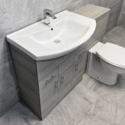 1250mm Ash Grey Finish Bathroom Furniture Vanity Set Basin Sink + Toilet Option 17 1250mm Ash Grey Finish Bathroom Furniture Vanity Set Basin Sink + Toilet Option -UK Bathroom Products Sales 2024 750 Ash Grey WC STD Pan Basin jpg webp