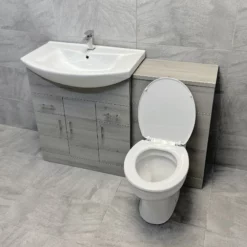 1250mm Ash Grey Finish Bathroom Furniture Vanity Set Basin Sink + Toilet Option 22 1250mm Ash Grey Finish Bathroom Furniture Vanity Set Basin Sink + Toilet Option -UK Bathroom Products Sales 2024 750 Ash Grey WC STD Pan Open jpg webp