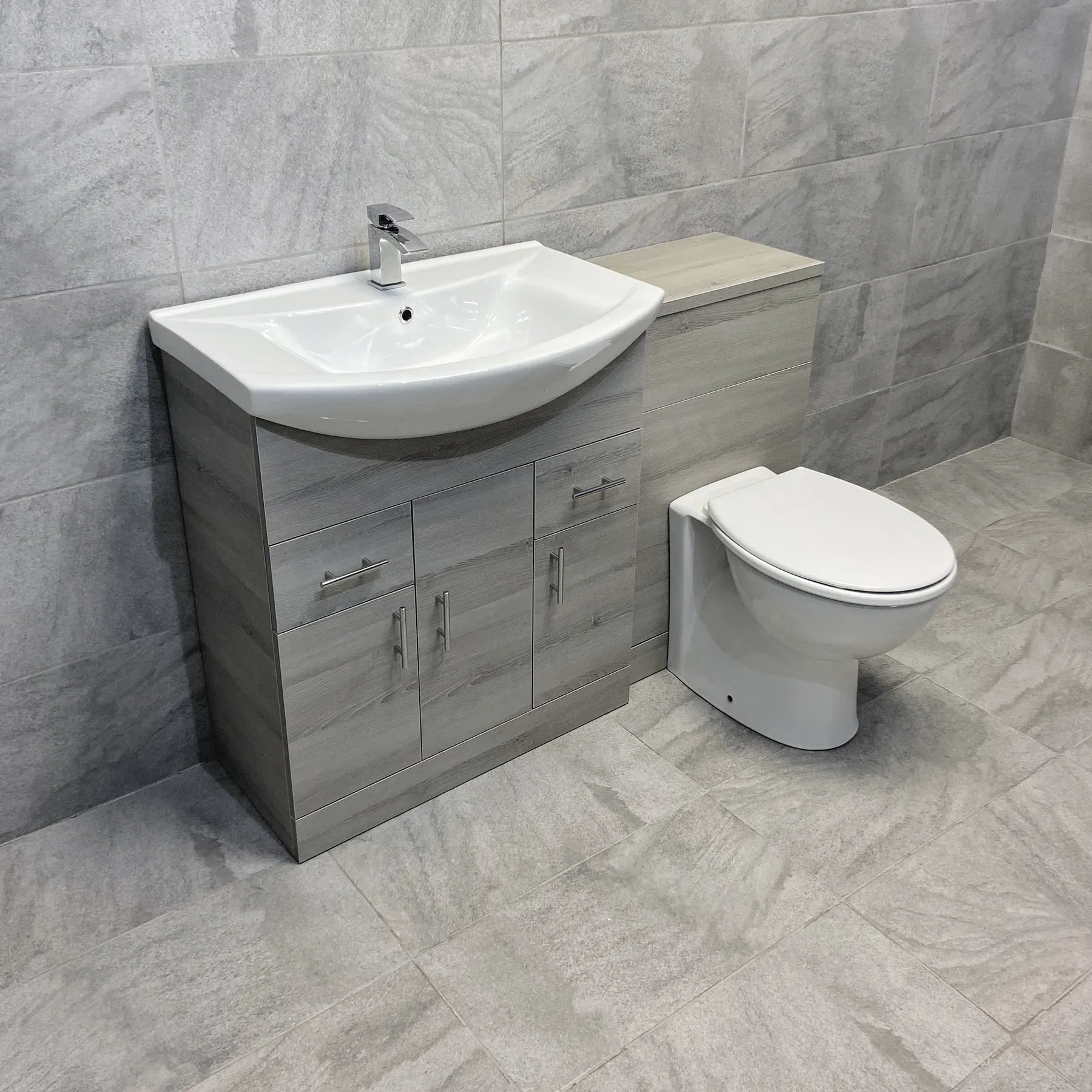 1250mm Ash Grey Finish Bathroom Furniture Vanity Set Basin Sink + Toilet Option 12 1250mm Ash Grey Finish Bathroom Furniture Vanity Set Basin Sink + Toilet Option - Image 10