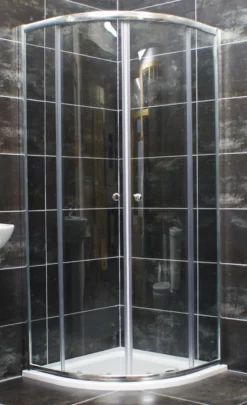 900mm Chrome Quadrant Shower Enclosure Cubicle + Tray Option Lifetime Guarantee
