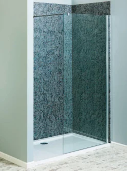 8mm Wet Room Panel Walk In Glass 760mm 800mm 900mm 1000mm 1200mm Inc Bracing Bar
