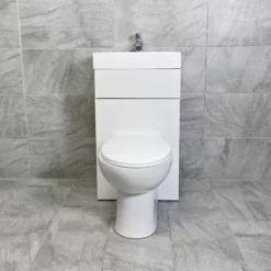 500mm All In One 2 In 1 Unit Combination Basin Sink & Round Toilet Space Saving 8 500mm All In One 2 In 1 Unit Combination Basin Sink & Round Toilet Space Saving -UK Bathroom Products Sales 2024 All In One Compare STD Front