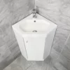Alpine Duo 420mm Corner Vanity Unit Inc Basin Ex-bathstore White Cloakroom