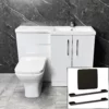 Arno 1100mm L Shape Vanity Sink + Toilet Suite With Black Handles – Right Hand 1 Arno 1100mm L Shape Vanity Sink + Toilet Suite With Black Handles – Right Hand -UK Bathroom Products Sales 2024 Arno L Shape Vanity Set Square Pan Front KIT1003 B RH BLACK jpg webp
