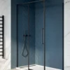 Dawn Asteria Matt Black Left Hand Sliding Shower Door