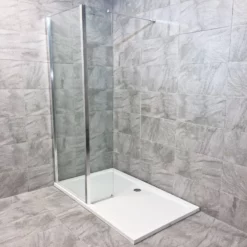 Atlas 1400 Walk In Shower + Flipper Panel Optional Tray & Showers Ex Bath Store
