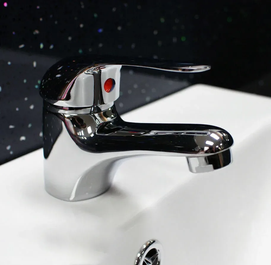 Chrome Single Lever Basin Mono Mixer Bathroom Tap With Click Clack Waste 3 Chrome Single Lever Basin Mono Mixer Bathroom Tap With Click Clack Waste