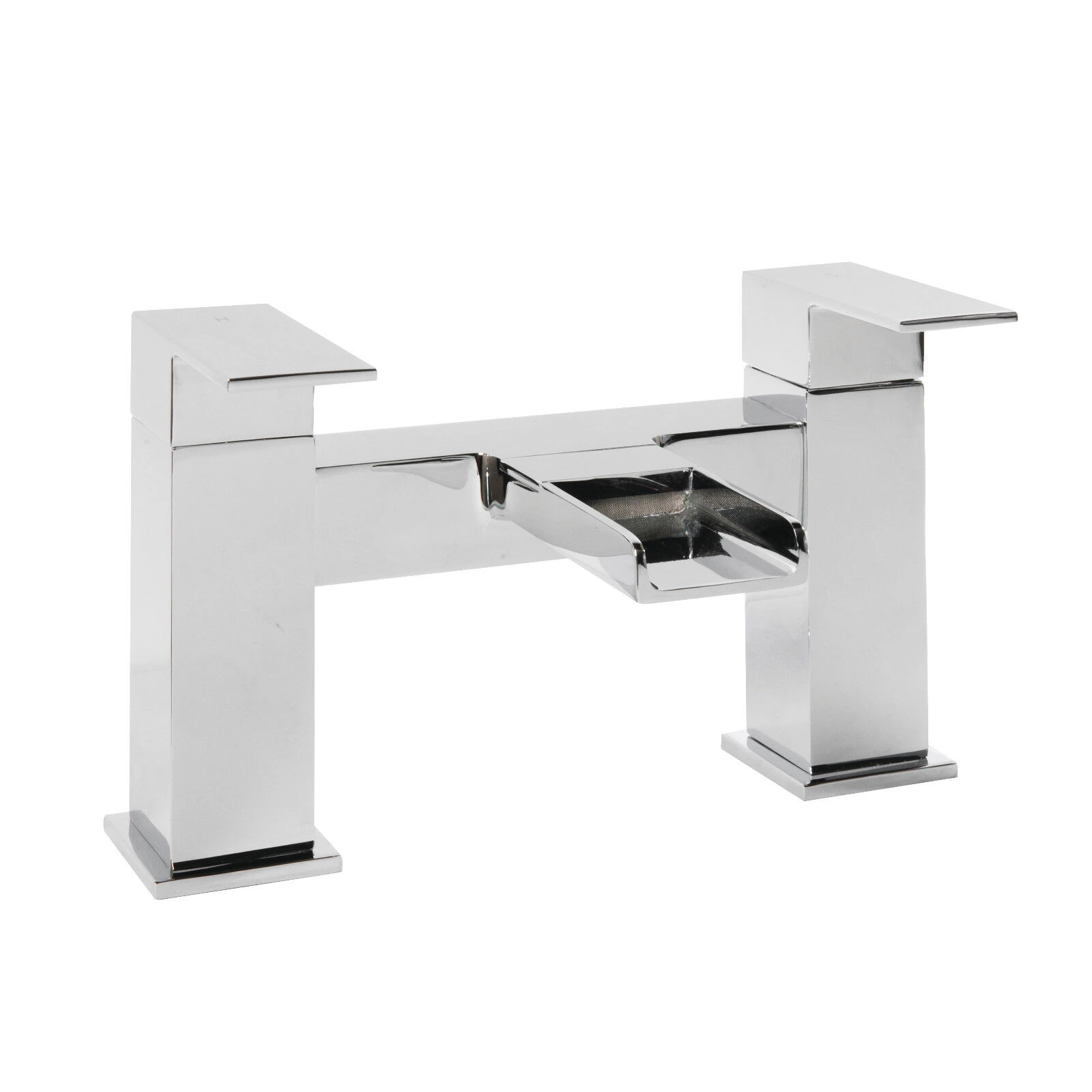 Bathroom Waterfall Basin Mixer Tap + Bath Filler Open Spout / Side Lever Style 7 Bathroom Waterfall Basin Mixer Tap + Bath Filler Open Spout / Side Lever Style - Image 5