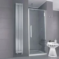 Glasshouse 8mm Glass 900mm Hinged Shower Door Optional Side Panel & Tray