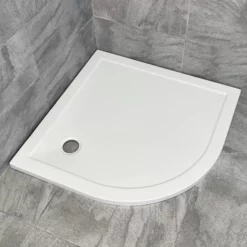 Surface 1000mm Quadrant White Low Profile Acrylic Shower Tray Ex-Bathstore