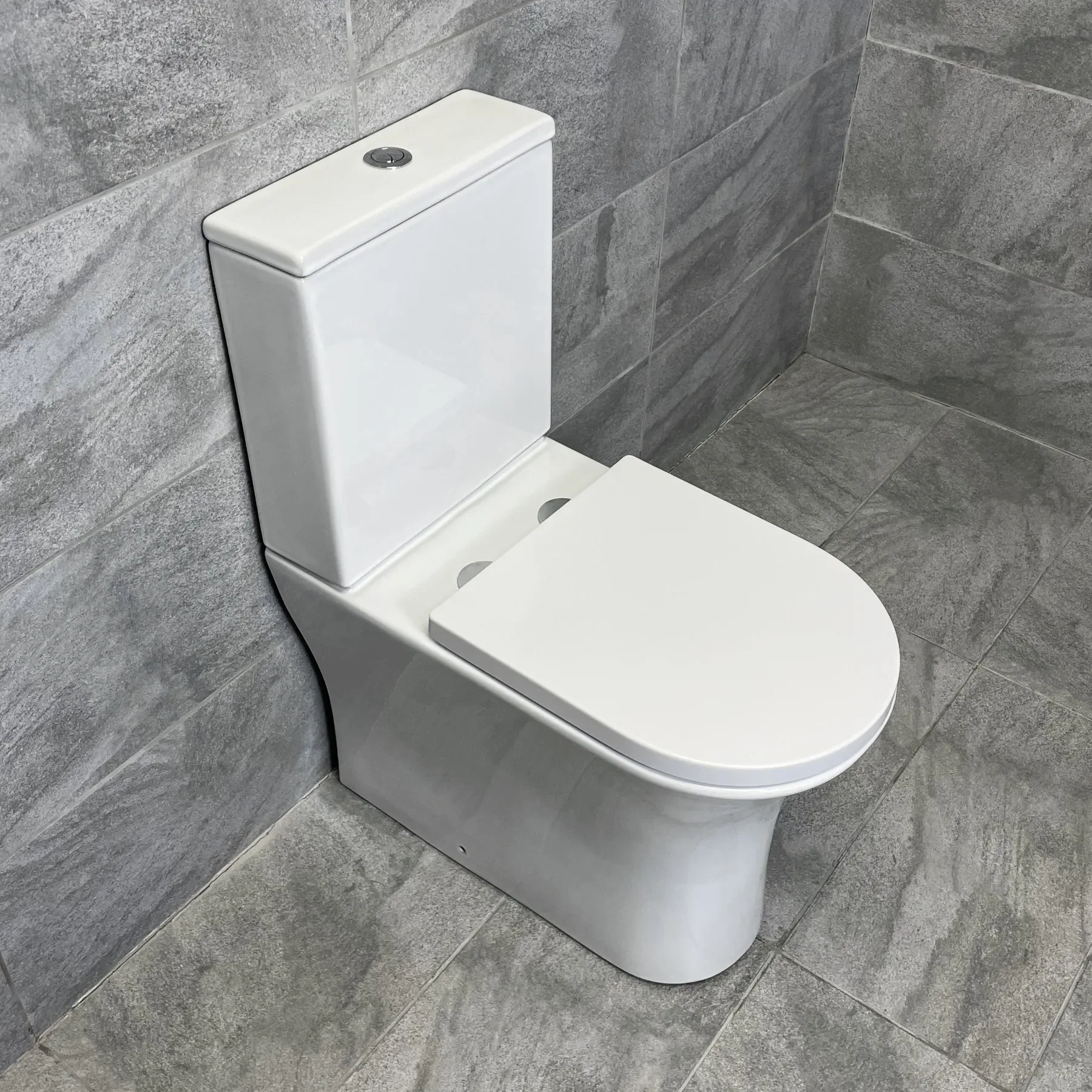 Cam Close Coupled Rimless Comfort Height Open Or Closed Back Toilet Inc. Seat 6 Cam Close Coupled Rimless Comfort Height Open Or Closed Back Toilet Inc. Seat - Image 4