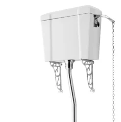 Premier® Carlton Traditional Victorian High Level Ceramic White WC Toilet Cistern