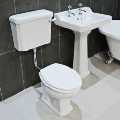 Traditional Low Level Toilet & Basin Set Victorian Style Bathroom Suite