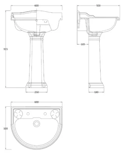 Chancery Traditional Style Toilet & Basin Set With Optional Seat & Flush Option 14 Chancery Traditional Style Toilet & Basin Set With Optional Seat & Flush Option -UK Bathroom Products Sales 2024 Chancery Ryther Basin 2th Basin scaled jpg webp