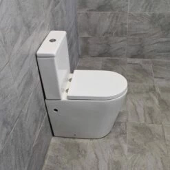 Christie Short Projection Rimless Comfort Height Toilet WC 10 Christie Short Projection Rimless Comfort Height Toilet WC -UK Bathroom Products Sales 2024 Christie Compact Toilet Side