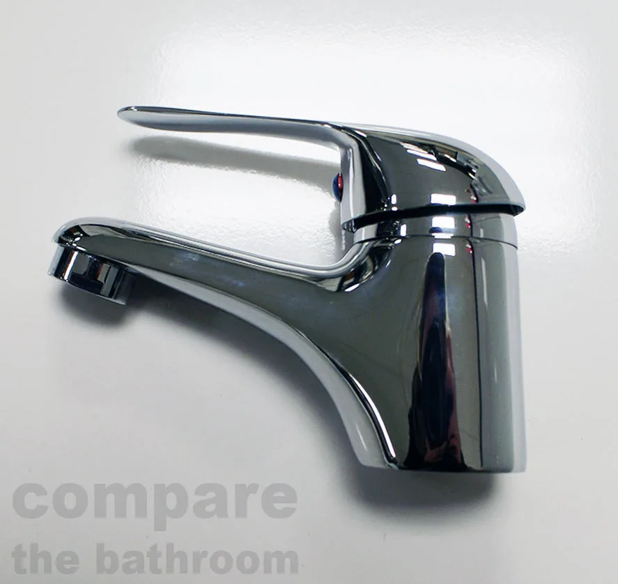 Chrome Single Lever Basin Mono Mixer Bathroom Tap With Click Clack Waste 5 Chrome Single Lever Basin Mono Mixer Bathroom Tap With Click Clack Waste - Image 3