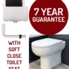 Concealed Cistern With Back To Wall Toilet WC Pan Dual Flush Side Entry Inc Seat