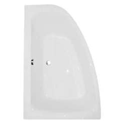 Cora Left Or Right Hand 1500 X 1000mm White Finish Acrylic Offset Corner Bath