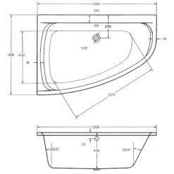 Cora Acrylic Offset Corner Bath With Choice Of Whirlpool System 1500 X 1000mm 14 Cora Acrylic Offset Corner Bath With Choice Of Whirlpool System 1500 X 1000mm -UK Bathroom Products Sales 2024 Cleo Offset Corner Bath 1500 Line jpg webp