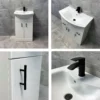 Vanity Unit Bathroom Sink Basin Storage With Black Handles White – Various Sizes 1 Vanity Unit Bathroom Sink Basin Storage With Black Handles White – Various Sizes -UK Bathroom Products Sales 2024 Collage of white units with black handles Aug 21 jpg webp