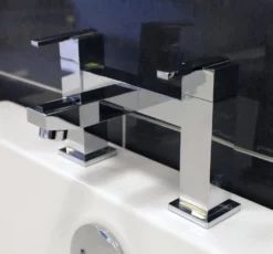 Square Bath Filler Tap Dual Lever Lifetime Guarantee