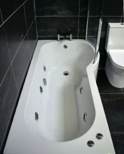 STYLE SELECTIONS Sales -UK Bathroom Products Sales 2024 Compact Shower Bath Suite Inc Screen Taps Whirlpool Jacuzzi Type Option RH jpg webp