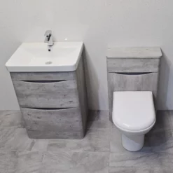 Aegean Light Concrete Grey Bathroom Furniture Set 600mm Basin Unit + Toilet 17 Aegean Light Concrete Grey Bathroom Furniture Set 600mm Basin Unit + Toilet -UK Bathroom Products Sales 2024 Concrete suite above jpg webp