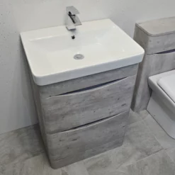 Aegean Light Concrete Grey Bathroom Furniture Set 600mm Basin Unit + Toilet 14 Aegean Light Concrete Grey Bathroom Furniture Set 600mm Basin Unit + Toilet -UK Bathroom Products Sales 2024 Concrete suite basin jpg webp 1