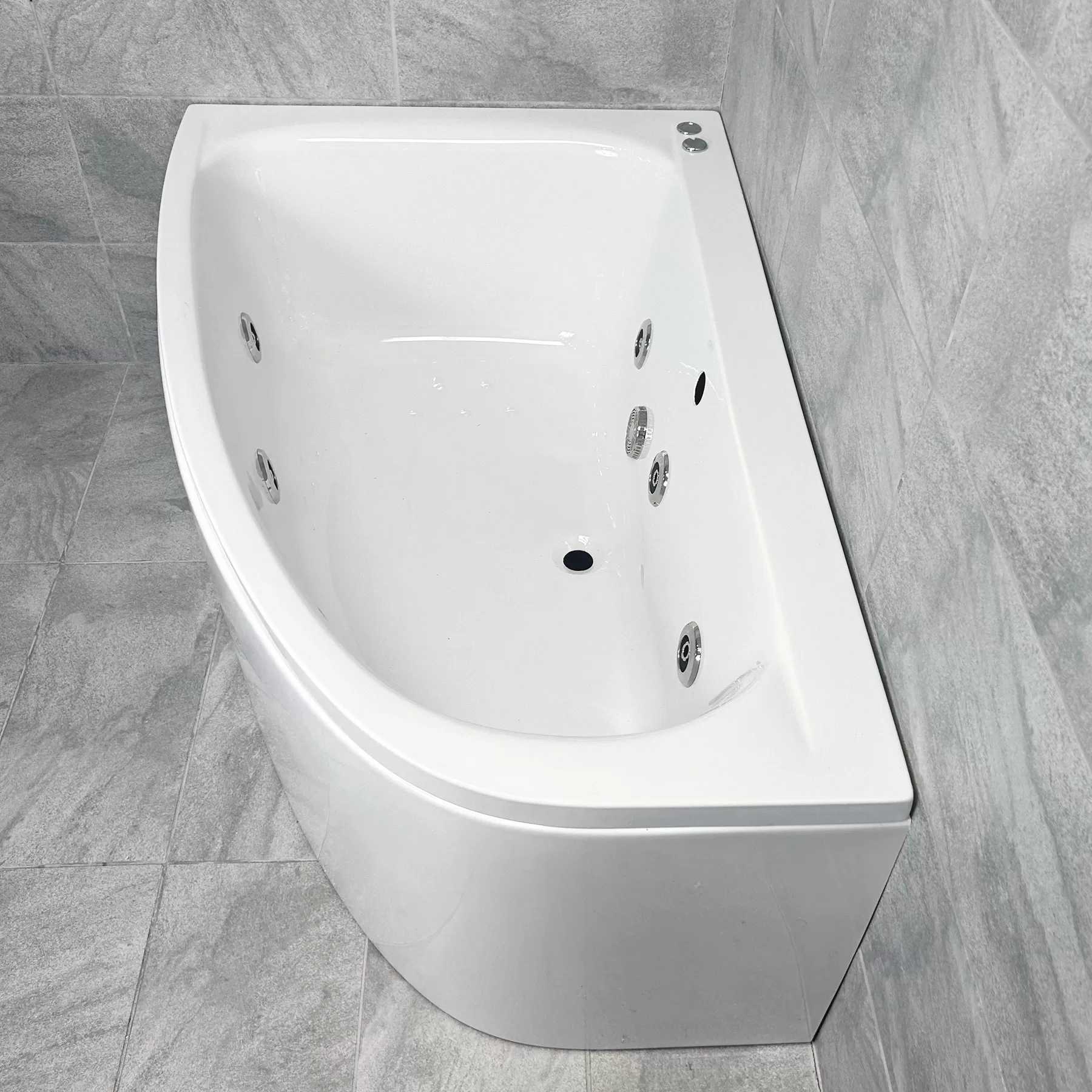 Cora Acrylic Offset Corner Bath With Choice Of Whirlpool System 1500 X 1000mm 6 Cora Acrylic Offset Corner Bath With Choice Of Whirlpool System 1500 X 1000mm - Image 4