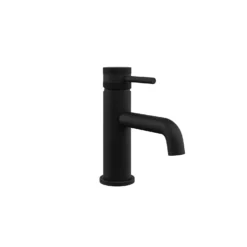 Core Matt Black Modern Round Style Mono Basin Mixer Bathroom Tap
