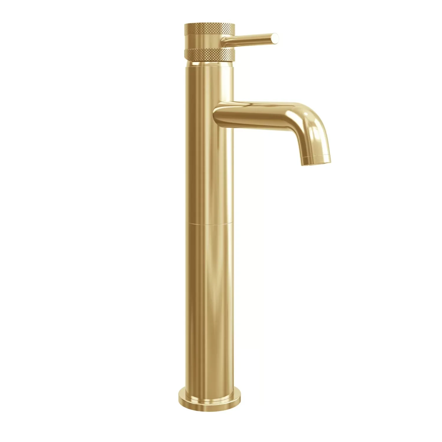 Core Brushed Brass Modern Round Style Tall Mono Basin Mixer Bathroom Tap 3 Core Brushed Brass Modern Round Style Tall Mono Basin Mixer Bathroom Tap