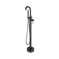 Core Matt Black Modern Round Style Freestanding Bath Shower Mixer Bathroom Tap