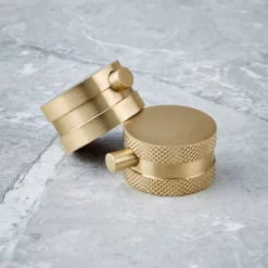 Core Brushed Brass Thermostatic Round Rigid Riser Shower Valve Two Heads 8 Core Brushed Brass Thermostatic Round Rigid Riser Shower Valve Two Heads -UK Bathroom Products Sales 2024 Core Round Rigid Riser Shower Brushed Brass NU 021 knobs jpg webp