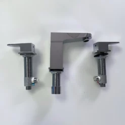 Crosswater Modest 3 Tap Hole Deck Mounted Chrome Finish Basin Mixer Tap