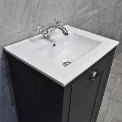 Derby 500mm Traditional Style Vanity Unit – Dark / Light Grey Oak – Optional Tap 17 Derby 500mm Traditional Style Vanity Unit – Dark / Light Grey Oak – Optional Tap -UK Bathroom Products Sales 2024 Derby 500 Vanity Dark Grey Tap