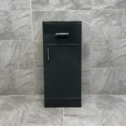 Anthracite Dark Grey Finish Drawerline Unit Bathroom Storage Cupboard 350mm
