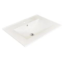 Derby Inset Ceramic Basin Bathroom Sink For Vanity Unit 610 X 460mm