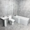L Shaped Showerbath Suite With Amelia Toilet & Basin Set – Left Hand 2 L Shaped Showerbath Suite With Amelia Toilet & Basin Set – Left Hand -UK Bathroom Products Sales 2024 Erika Amy Showerbath LH Suite L Shaped Overview