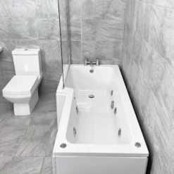 L Shaped Whirlpool Showerbath Suite With Amelia Toilet & Basin Set – Left Hand 13 L Shaped Whirlpool Showerbath Suite With Amelia Toilet & Basin Set – Left Hand -UK Bathroom Products Sales 2024 Erika Amy Showerbath LH Whirlpool Suite L Shaped Bath Jets