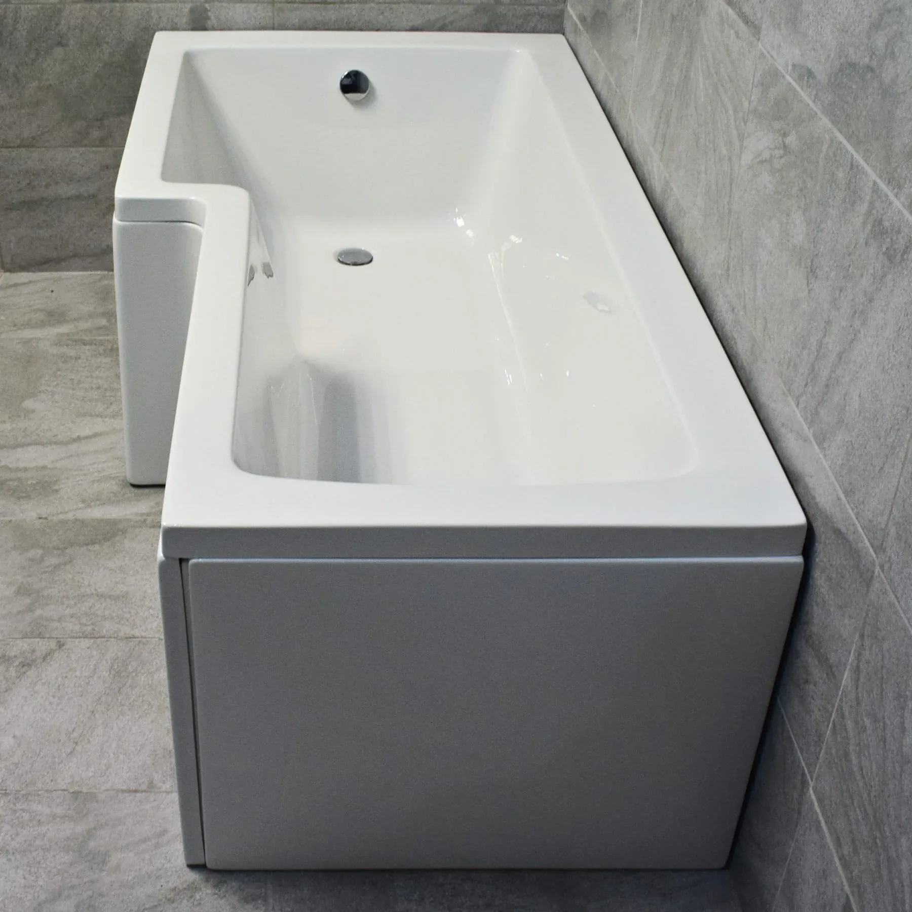 L Shaped Square Shower Bath With Screen And Panel – Left Hand Option 9 L Shaped Square Shower Bath With Screen And Panel – Left Hand Option - Image 7