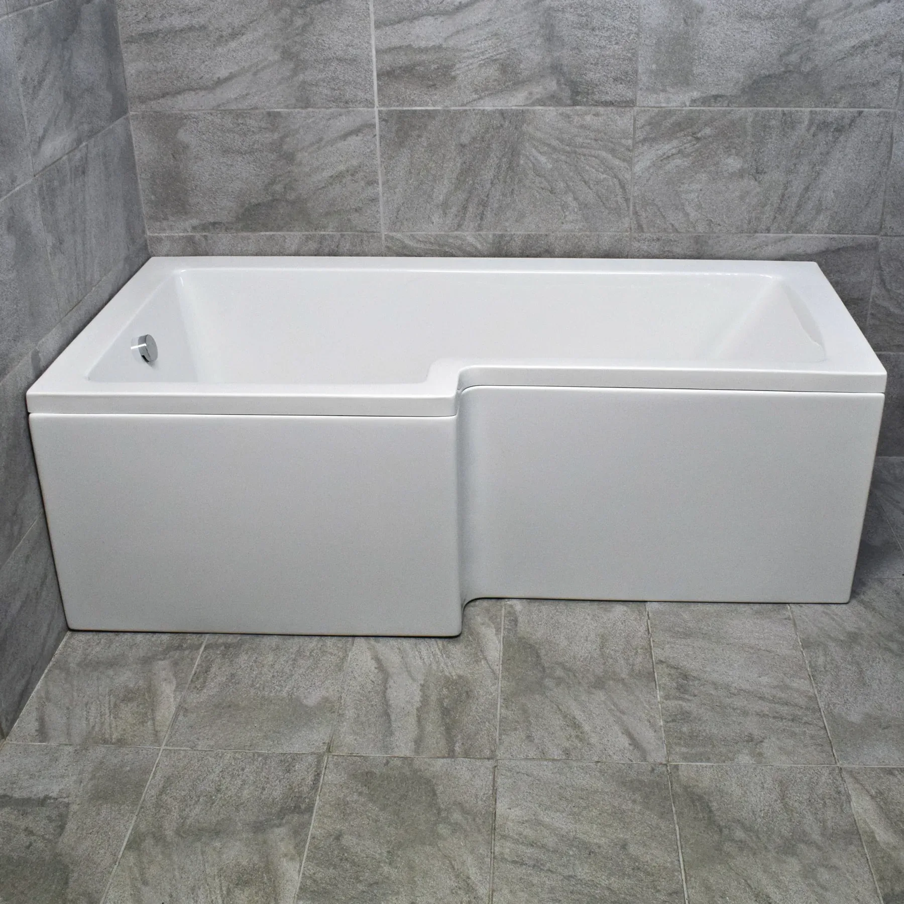 L Shaped Square Shower Bath With Screen And Panel – Left Hand Option 5 L Shaped Square Shower Bath With Screen And Panel – Left Hand Option - Image 3