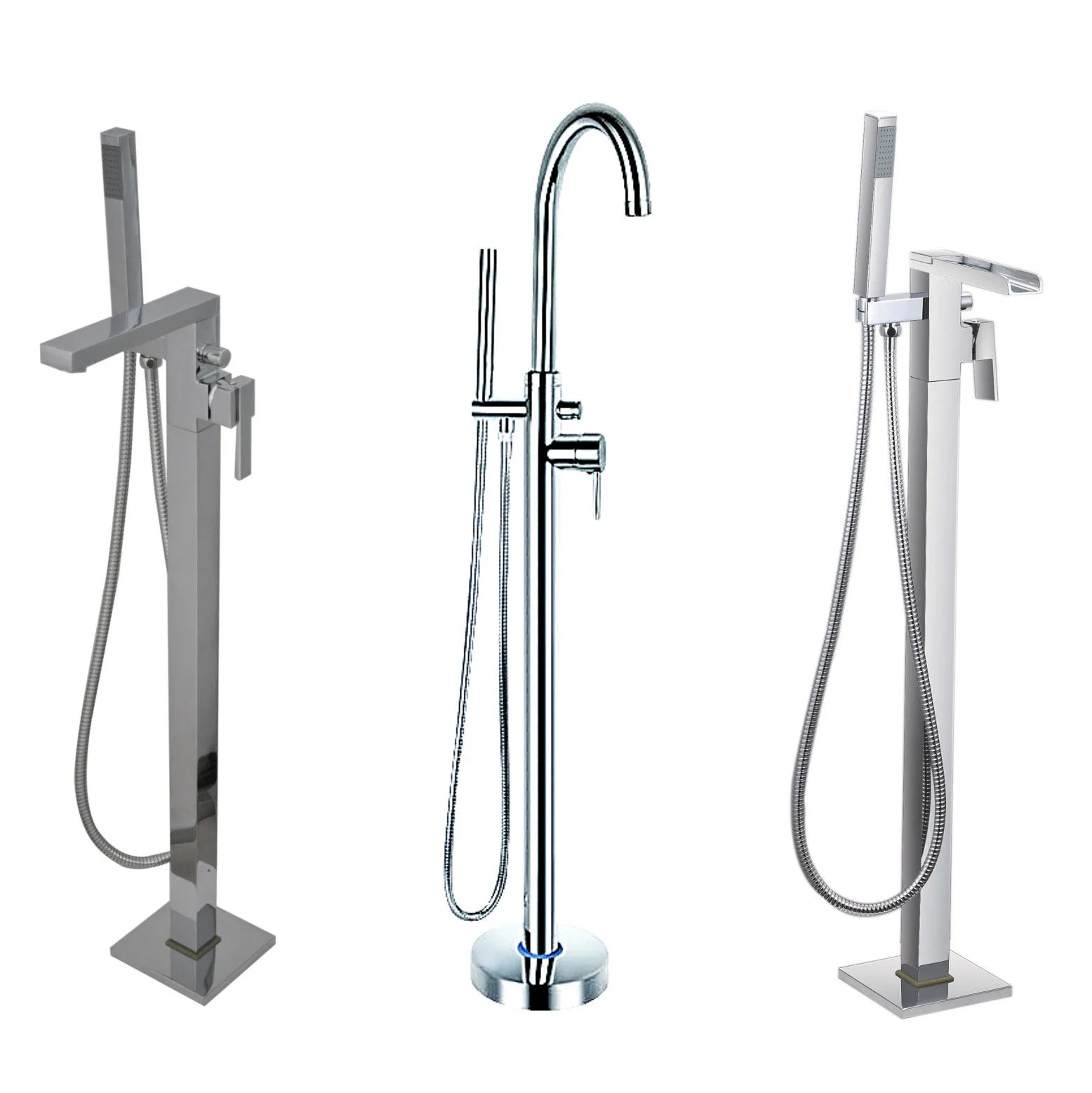 Floor Standing Bath Shower Mixer Tap For Use With Freestanding & Roll Top Baths 3 Floor Standing Bath Shower Mixer Tap For Use With Freestanding & Roll Top Baths